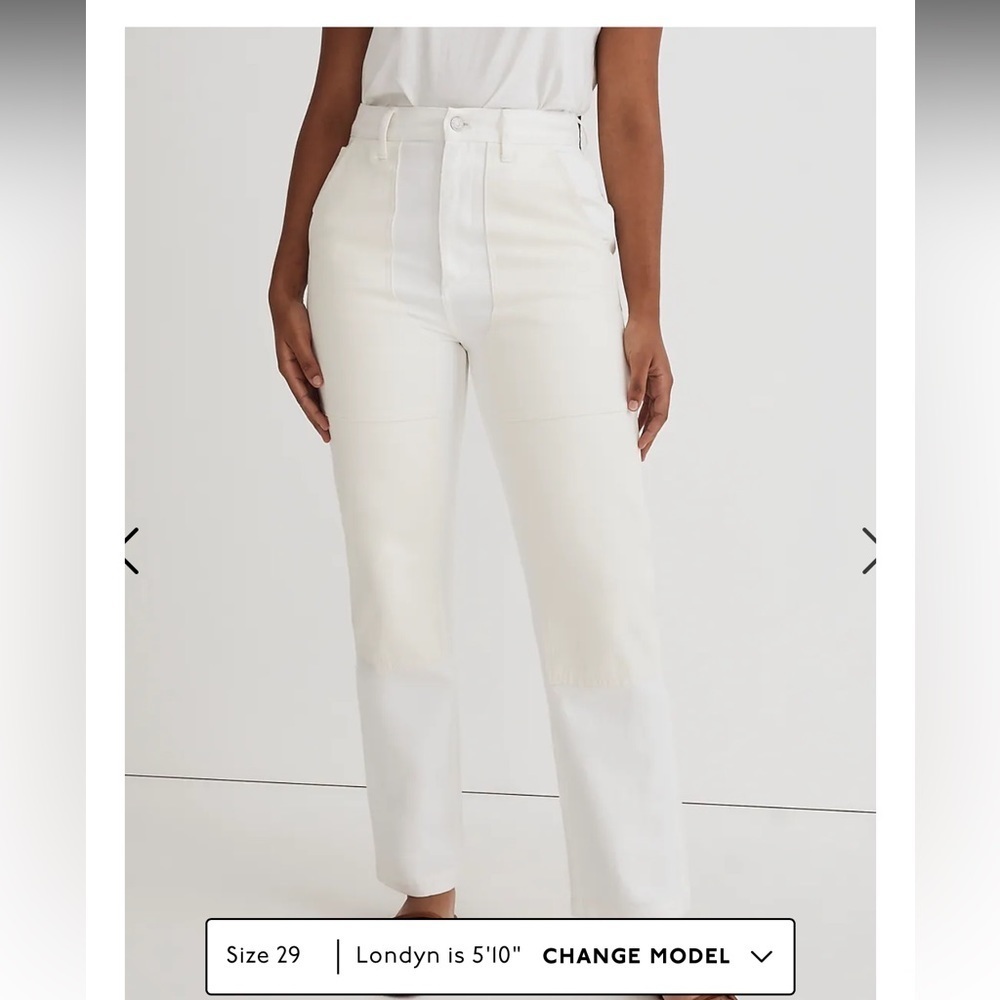 NWT Madewell The '90s Straight Jean: Two-Tone Workwear Edition